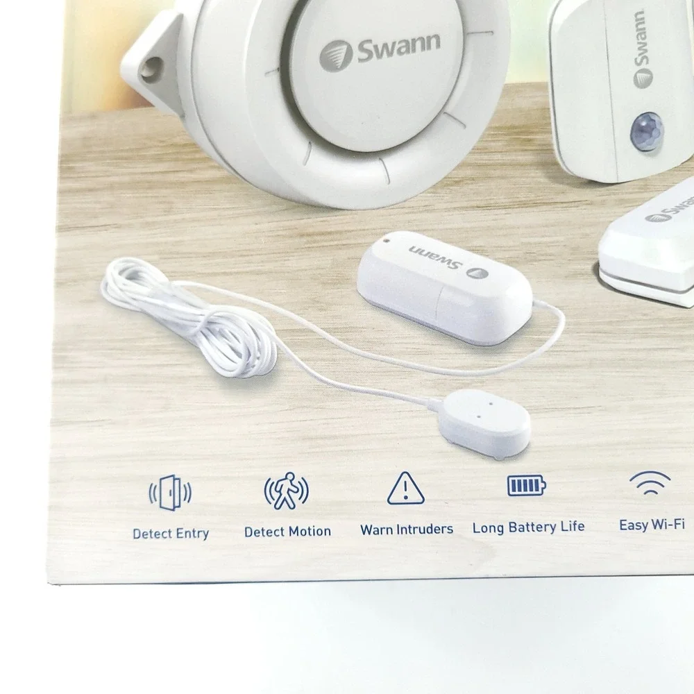 Swann Home Security Alert Kit 2 Door/Widow 2 Motion 1 Water Leak Sensor 1 Siren